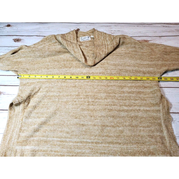 Field Flower ANTHROPOLOGIE Sweater Womens Medium Pullover Tan Cowl Neck Brown - Picture 10 of 12